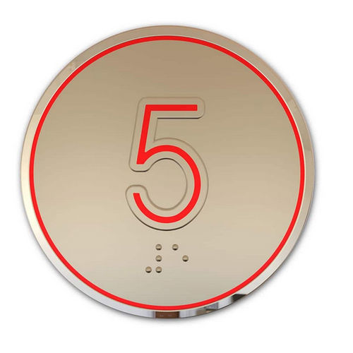 Bouton poussoir tactile - US91-30 Jumbo - Dewhurst - standard / en braille / rond
