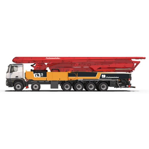 Pompe à béton automotrice mobile - M63-5 - Putzmeister - pour chantier