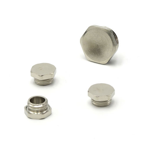Bouchon hexagonal - HX-SCM series - YUEQING HONGXIANG CONNECTOR MANUFACTRER CO., LTD - fileté / en laiton nickelé / en inox