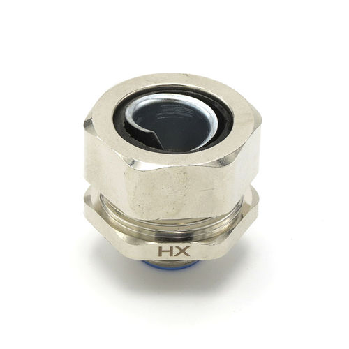 Presse-étoupe en laiton nickelé - HX-DPJ series - YUEQING HONGXIANG CONNECTOR MANUFACTRER CO., LTD - en acier inoxydable / IP66 / fileté