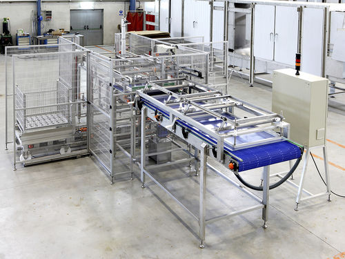 Palettiseur couche par couche - Hermasa - Cannin Technology - de canettes / pour chambre d'autoclave / de stérilisation