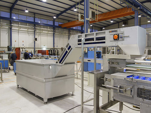 Trémie de réception - Hermasa - Cannin Technology - pour poisson / de production / convoyeur