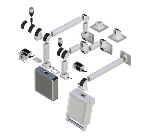 Système de bras de support pour coffret de commande - TK045 - TEKNOKOL Support Arm and Enclosure systems - en aluminium / pour appareil / pour écran plat