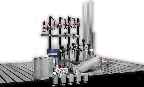 Kit de serrage mécanique - Set 3 - FÖRSTER welding systems GmbH - pour rainure en T / pour soudage / réglable