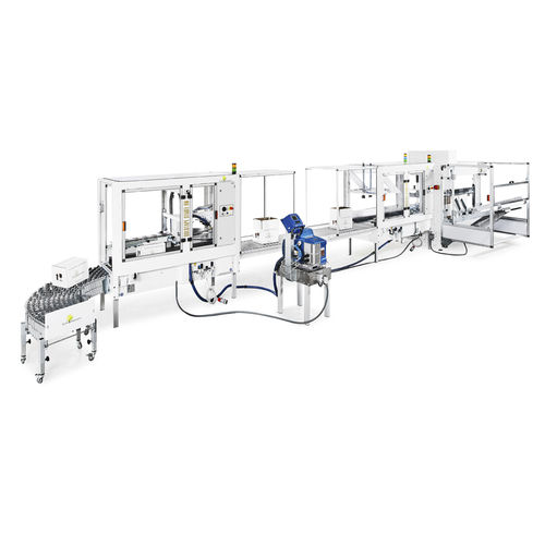 Formeuse/fermeuse de carton automatique - GOLDSYSTEM HM - MARCHETTI PACKAGING S.r.l. - colle thermofusible / ruban adhésif