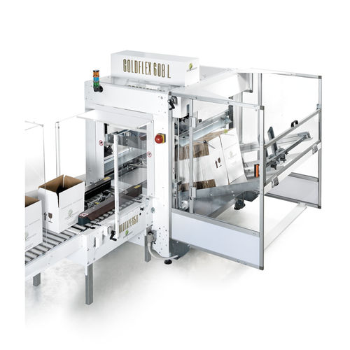 Formeuse de carton automatique - GOLDFLEX 608L - MARCHETTI PACKAGING S.r.l. - colle thermofusible / ruban adhésif / de grande cadence
