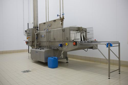 Tunnel de lavage pour moules - PRIAMO FOOD TECHNOLOGIES - de rinçage / automatique / avec séchage