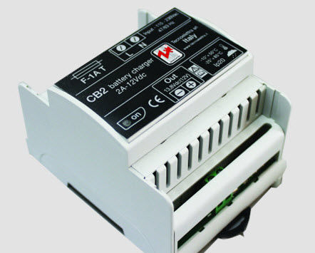 Chargeur de batterie sur rail-DIN - CB2 - Tecnoelettra - universel / automatique