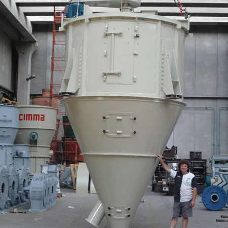 Séparateur à air - AERVORTEX - CIMMA - de particules / centrifuge / pour process de meulage
