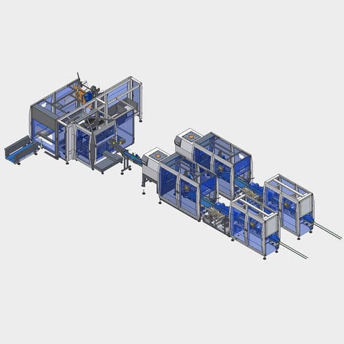 Ligne de conditionnement pour plateau - DM PACK - pour verre / de gobelets / pour plastique
