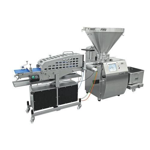 Ligne de production de viande hachée de portionnage - DMFB92 LIN - FREY MASCHINENBAU - de remplissage / de découpe / de contrôle