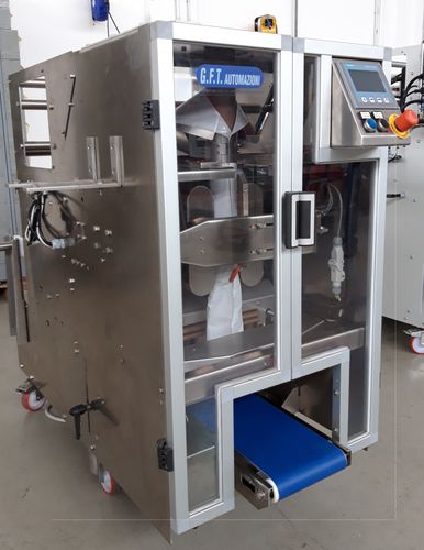 Ensacheuse verticale - GFT120A - G.F.T. AUTOMAZIONI - flow-pack / contrôlée par PLC / pour l'industrie agroalimentaire