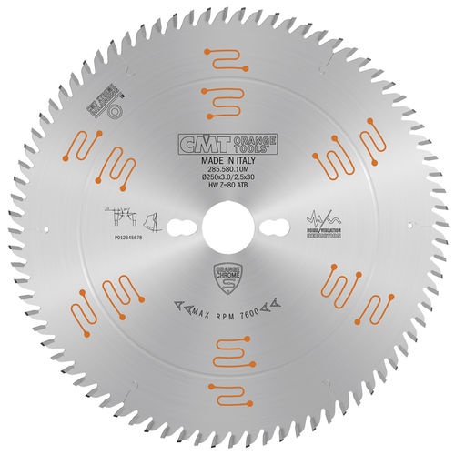 Lame de scie circulaire - 285.5 series - CMT Orange Tool - de tronçonnage / en acier / pour bois