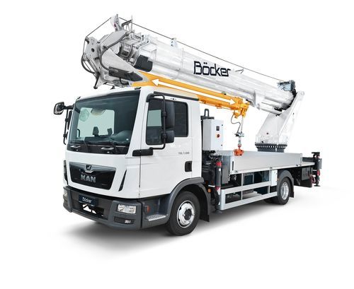 Grue montée sur camion - AK 37 X - Böcker Maschinenwerke GmbH - télescopique / pour chantier / de levage