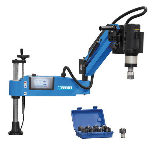 Machine à tarauder à bras articulé - M037/16 - FERVI - électrique / inclinable / à vitesse variable