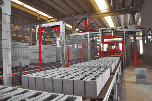 Système de manutention automatisé - TOPWERK - de matériaux secs / de bloc en béton