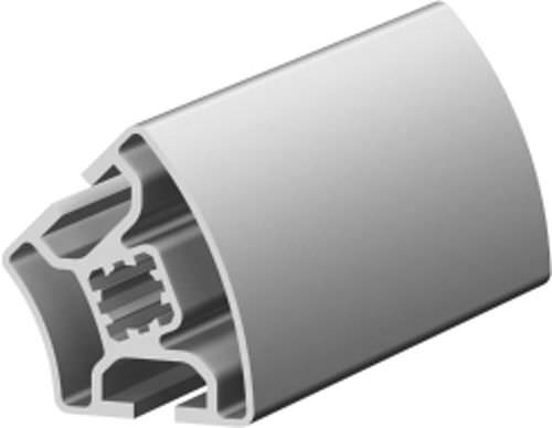 Profilé en aluminium - 1.11.040R45.20L series - MayTec - rond / pour salle blanche