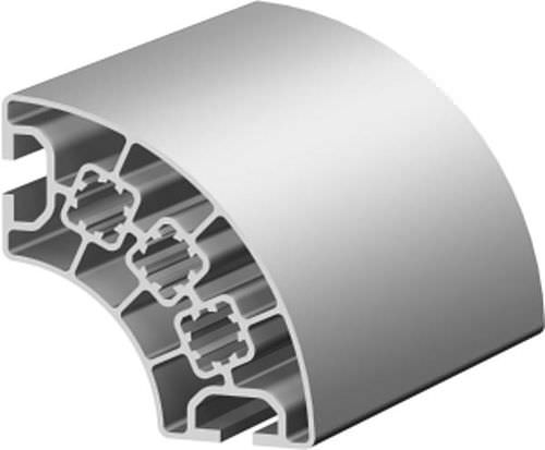 Profilé en aluminium - 1.11.040R90.20L series - MayTec - rond / pour salle blanche