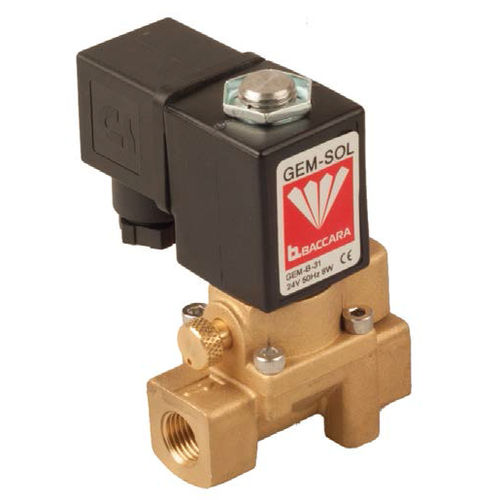Électrovanne à commande assistée - GEM-S - BACCARA AUTOMATION - 2 voies / NF / NO