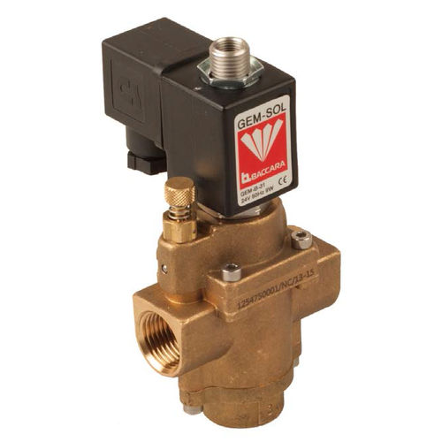 Électrovanne à commande assistée - GEM-S - BACCARA AUTOMATION - 3 voies / NF / NO