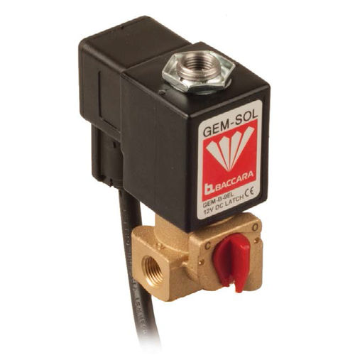 Électrovanne à verrouillage - GEM-A3P - BACCARA AUTOMATION - 2 voies / NF / NO