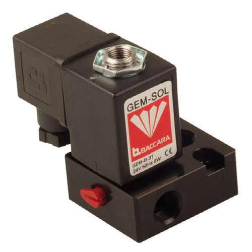 Électrovanne sur embase - GEM-N - BACCARA AUTOMATION - à commande directe / 3 voies / NF