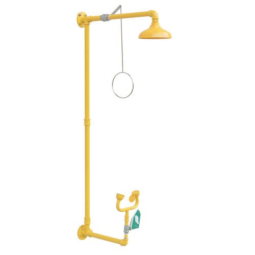 Douche de sécurité murale - H series - Fortune Protection Safety Ltd. - en plastique / avec douche oculaire / d'extérieur