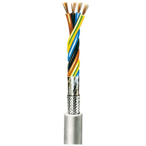 Câble électrique d'alimentation - (N)YMHCY-J 4x1,5/151 - Metrofunk Kabel-Union - isolé / blindé / multibrin