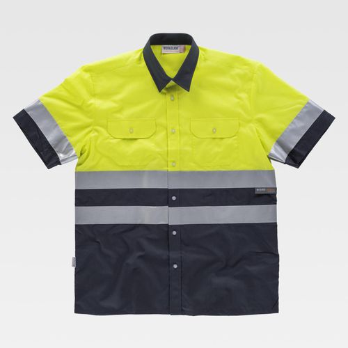 Chemise de travail - C3811 series - WORKTEAM - haute visibilité / en coton / en polyester