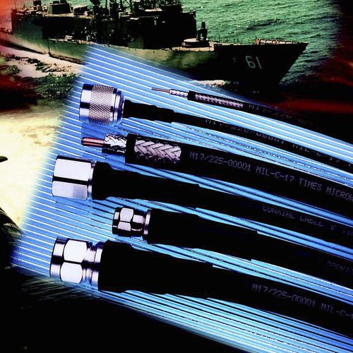 Câble électrique RF - Times Microwave Systems - coaxial / à retardateur de flamme / résistant à l'abrasion