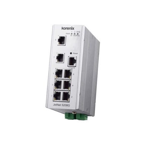 Commutateur Ethernet administrable - JetNet 5208G - Beijers Electronics APAC - 9 ports / de niveau 2 / sur rail DIN