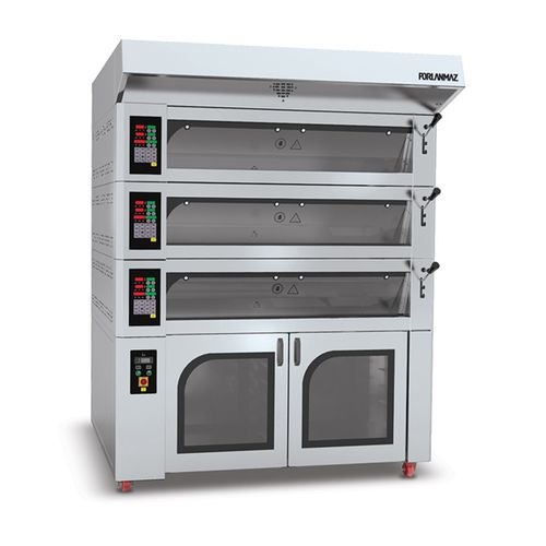 Four de boulangerie à sole - PMKF 6, PMKF 12 - Porlanmaz Fırın Makinaları - électrique / à vapeur