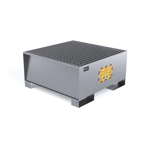 Palette de rétention pour fûts - VA100RZ - Ricomi srl - 1 fût / en acier galvanisé / avec grille galvanisée