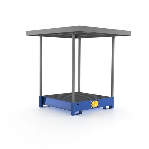 Palette de rétention pour fûts - VAT400R - Ricomi srl - 4 fûts / en acier galvanisé