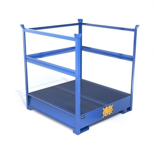 Palette de rétention pour fûts - ECO404 - Ricomi srl - 4 fûts / en acier galvanisé / avec grille galvanisée