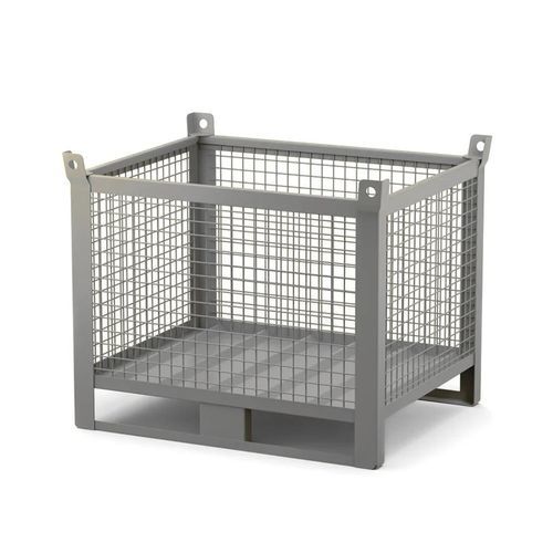 Nacelle grillagée sur mesure - Contenitore in Rete Medio con Slitte - Ricomi srl - pour chariot élévateur
