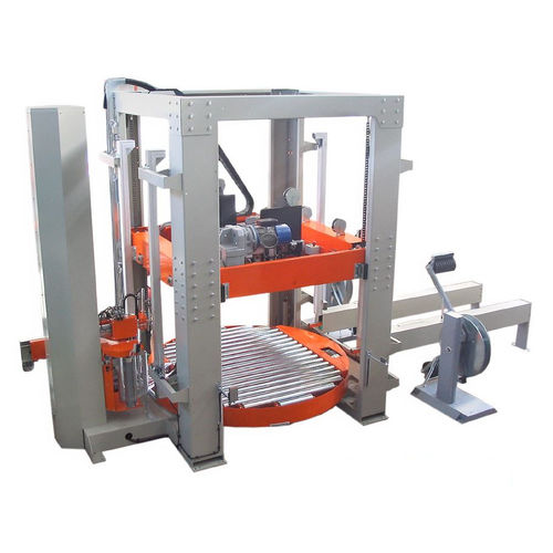 Banderoleuse cercleuse - AVFP2 - OFFICINA MECCANICA SESTESE S.p.A. - à plateau tournant / automatique / pour carton