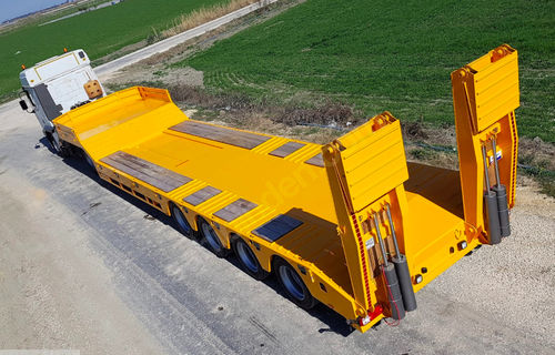 Remorque à plateau - EOW - gooseneck / de chantier / à 1 essieu