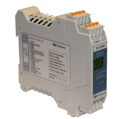 Transmetteur de signal analogique pour chute de piston - VC200R - Vibsens - pour capteur / 4-20 mA / sur rail DIN
