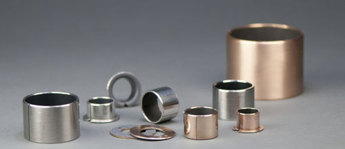 Coussinet à bride - TU/TU-B - TECHNE - cylindrique / en étain / en acier
