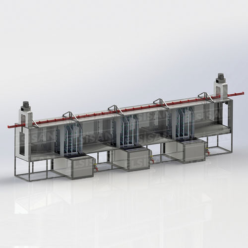 Ligne de lavage par aspersion - Elsisan - automatique / en inox / avec convoyeur
