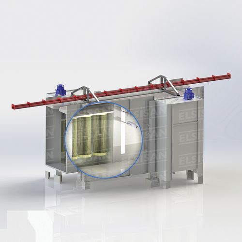 Cabine de poudrage à circuit fermé - Elsisan - pour pièces détachées / filtre à cartouche