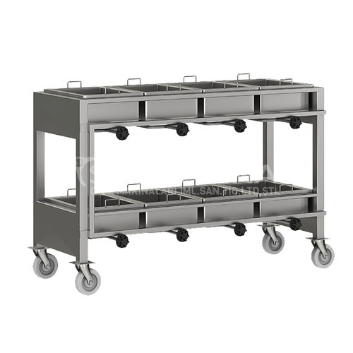 Chariot de transport - STK Makina - 2 niveaux / pour l'industrie agroalimentaire