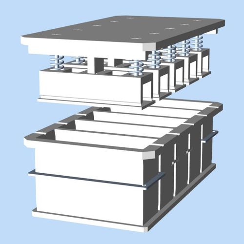 Moule alimentaire pour fromage - Laude – A Tetra Pak company - rectangulaire / horizontal / à 5 empreintes