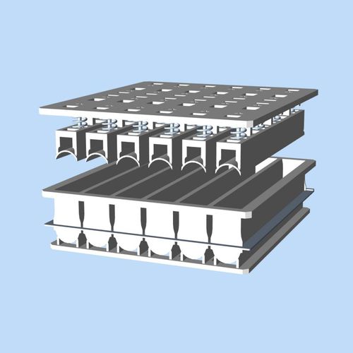 Moule alimentaire pour fromage - Laude – A Tetra Pak company - ovale / horizontal / à 6 empreintes