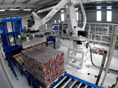 Palettiseur robotisé - TES STM GROUP - de canettes / de manutention