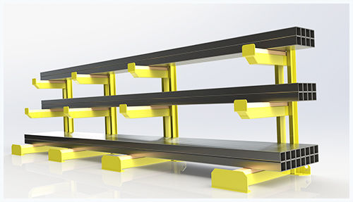 Rayonnage pour entrepôt de stockage - Shenzhen Liwumei Industrial Equipment Co.,Ltd. - pour charges longues / pour tuyaux / en acier