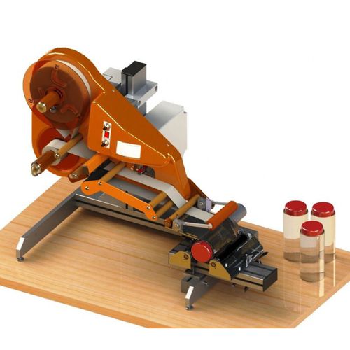 Étiqueteuse semi-automatique - X-STICKER TR - LABELPACK TRADE - pour bouteilles / de canettes / pour applications sur le dessus