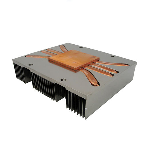 Dissipateur thermique en aluminium - A1626 - Awind heat sink - pour équipements de télécommunication / avec caloduc