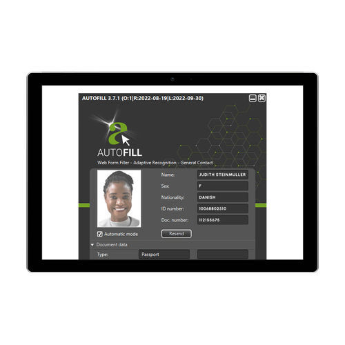 Logiciel de vérification d’identité - AutoFill - Adaptive Recognition - industriel